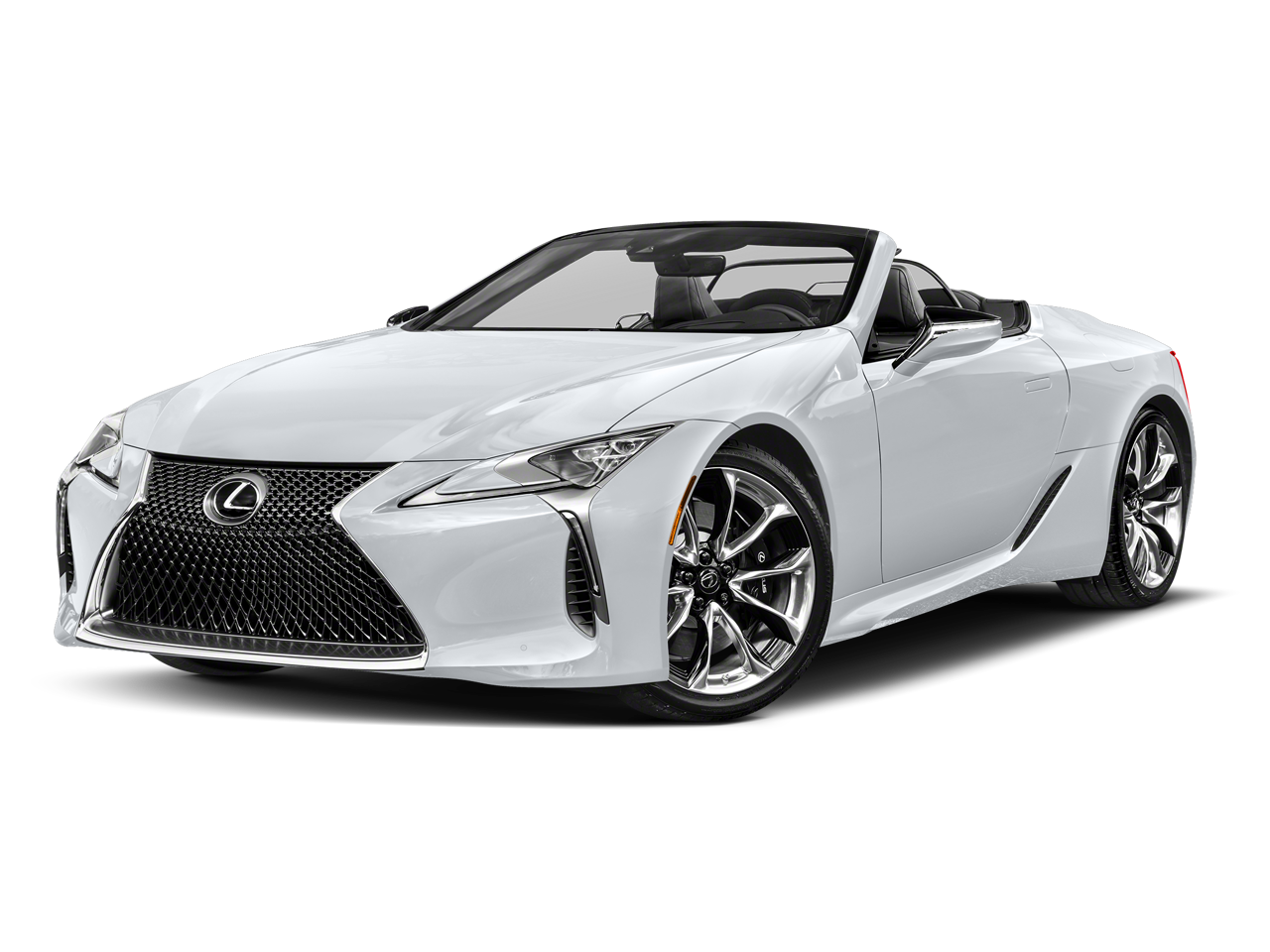 2021 Lexus LC 500 in Ultra White — front three-quarter view
