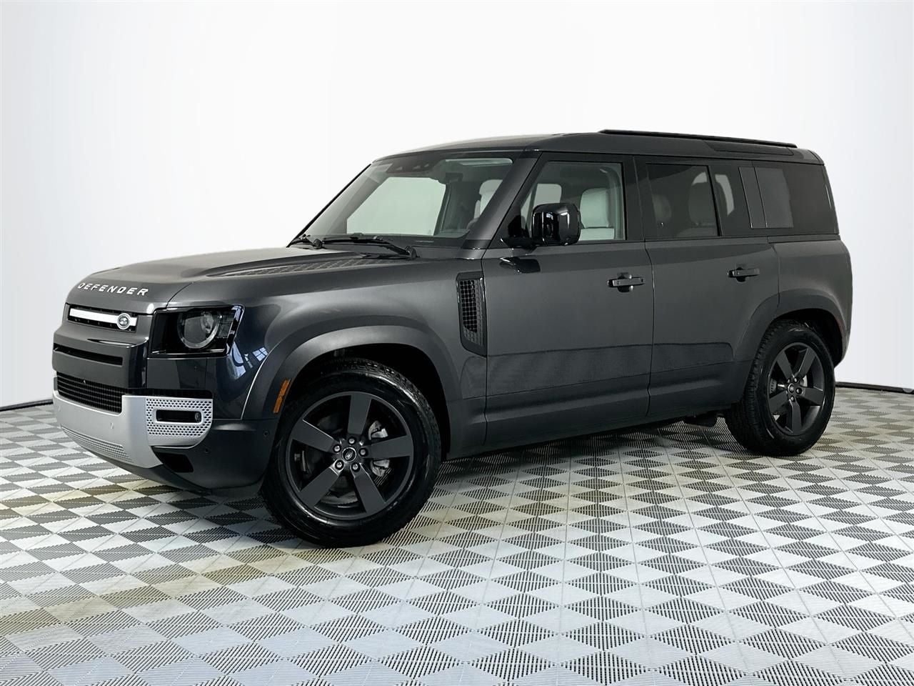 2025 Land Rover Defender 110 S in Carpathian Gray Premium Metallic — front three-quarter view