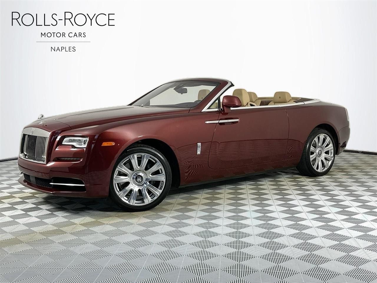 2017 Rolls-Royce Dawn in Red Velvet Sparkle — front three-quarter view