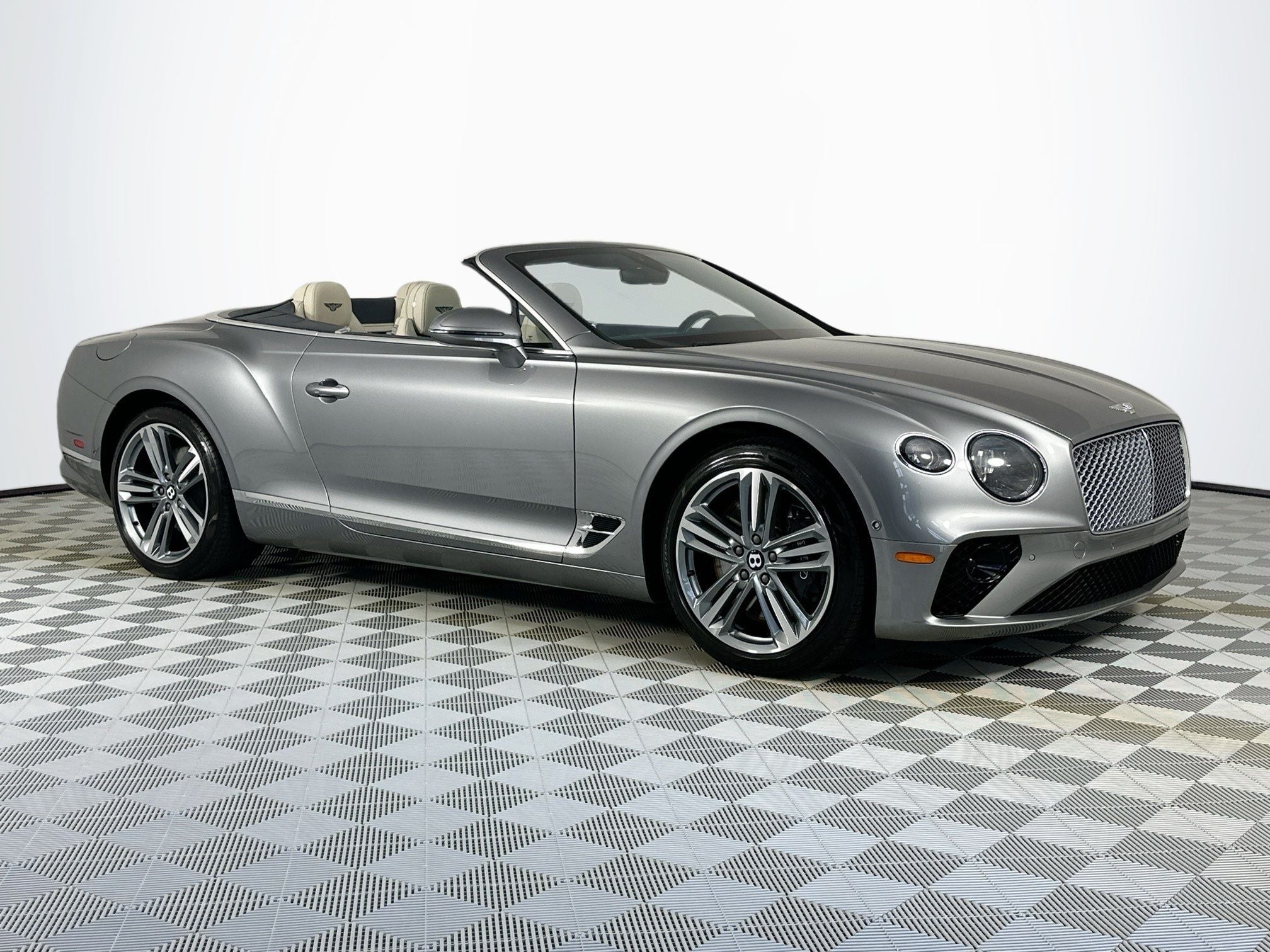2021 Bentley Continental GTC V8 in Hallmark — front three-quarter view