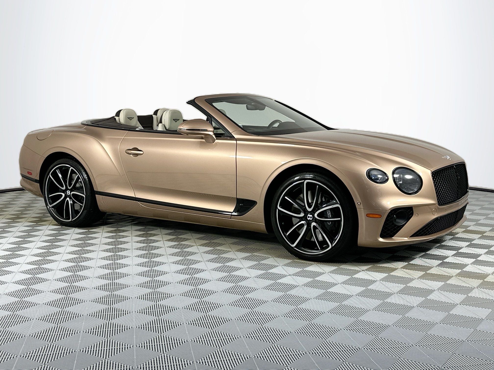 2022 Bentley Continental GTC V8 MDS in Rose Gold Metallic — front three-quarter view